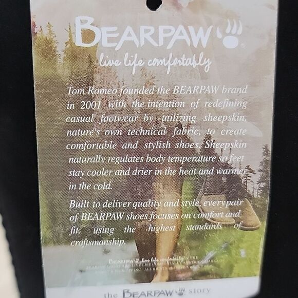 BEARPAW EMMA 610W/BLACK II FAUX FUR BOOTS, SIZE 7 - NEW IN BOX - Picture 6 of 12